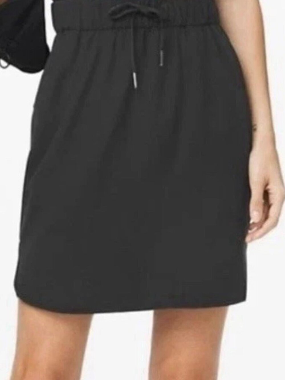 Lululemon On The Fly Skirt Womens Size 6 Black Active Performance Elastic Waist